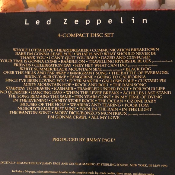 Led Zepplin 1990 4 Compact Disc Set 💿 CD - Picture 9 of 9